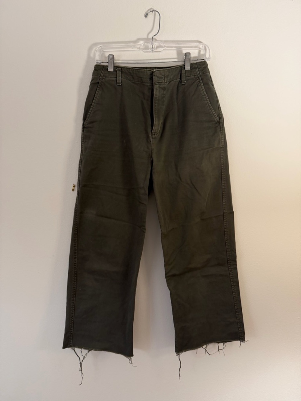 GAP Loose Jean High-Rise Utility Pants in Olive Green